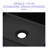 16"X12" Black Ceramic Rectangular Vessel Bathroom Sink