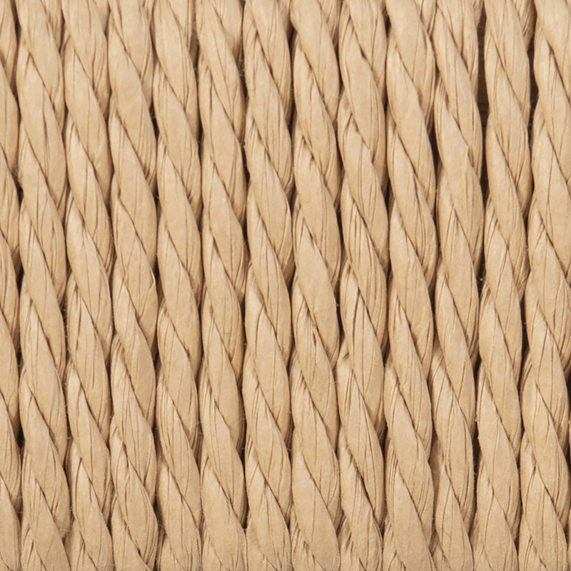 Tabouret de comptoir Aniek en bois massif brun avec siège en rotin tissé à la main, Brun