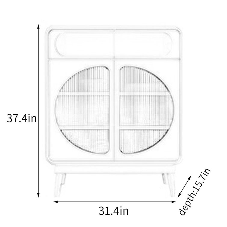 Corrigan Studio® Side cabinet cream white locker tea locker living room ...
