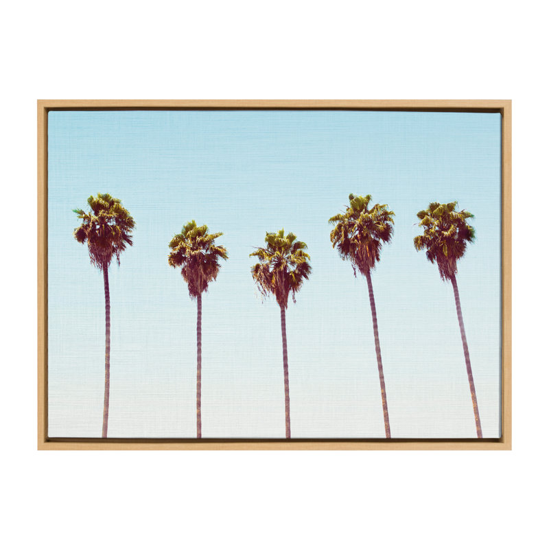 «Five Palms» par Simon Te, impression sur toile encadrée