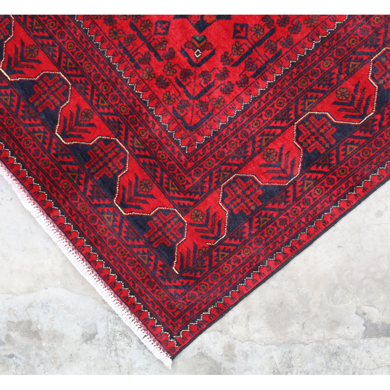 Wool Moroccan Area Rug, Rectangle 6'2" x 9'9"
