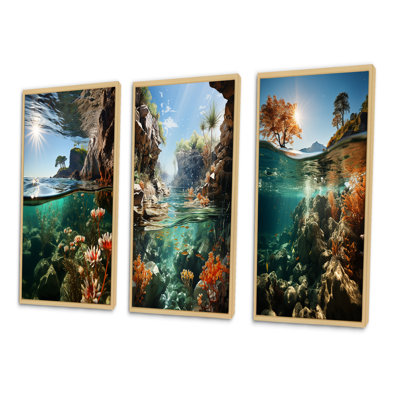 «Underwater Beach Photo», 3 pièces sur toile