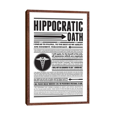 Hippocratic Oath 1 Piece Wall Art on Canvas