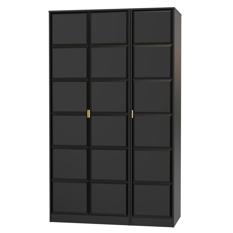 Alcimon 3 Door Wardrobe, Black