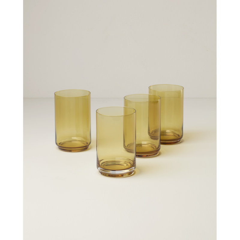 Tuscany Stackable Coolers, Set of 4, Amber, Orange
