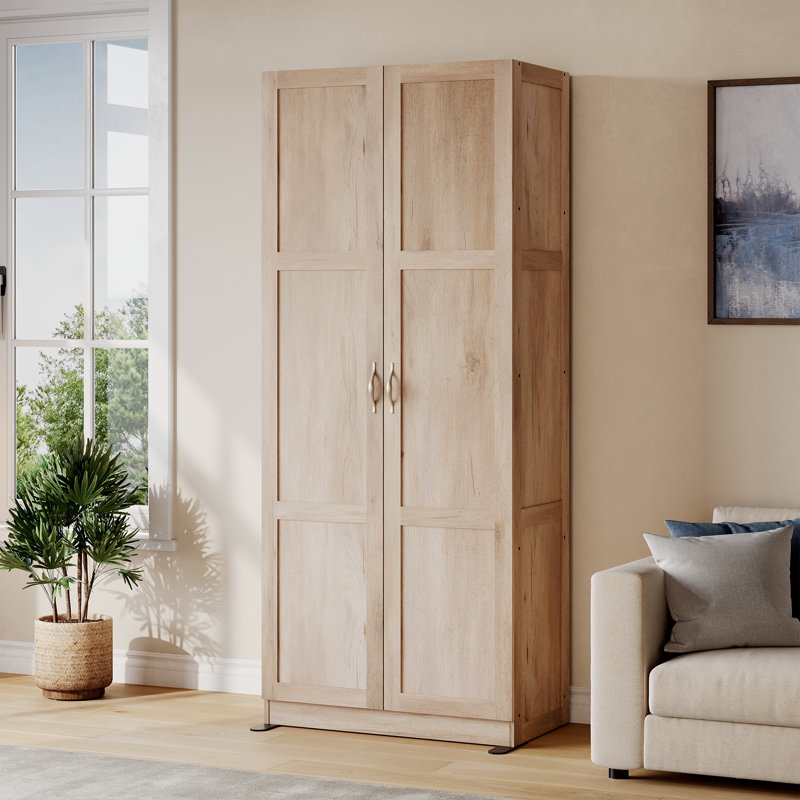 Armoire de rangement 71 "H, armoire de grande capacité, unité de rangement en bois, Gris
