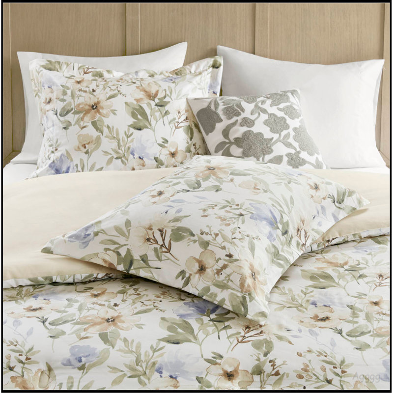 Ensemble de housse de couette en satin de coton 5PCS