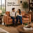 Esin Genuine Leather Mid-Century Modern Loveseat, Compact 2-Seater Sofa for Living Room, Urban Apartments, Home Office & Guest Rooms-1888802766