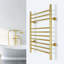 Chauffe-serviettes Infinity, or poli, double connexion, 10 barres