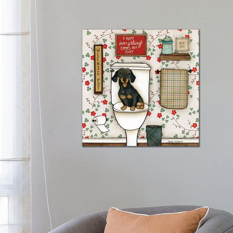 « Weenie pot » par Jamie Morath-impression, H 26 po x l 26 po x P 1,5 po, Pas de tapis, Toile tendue
