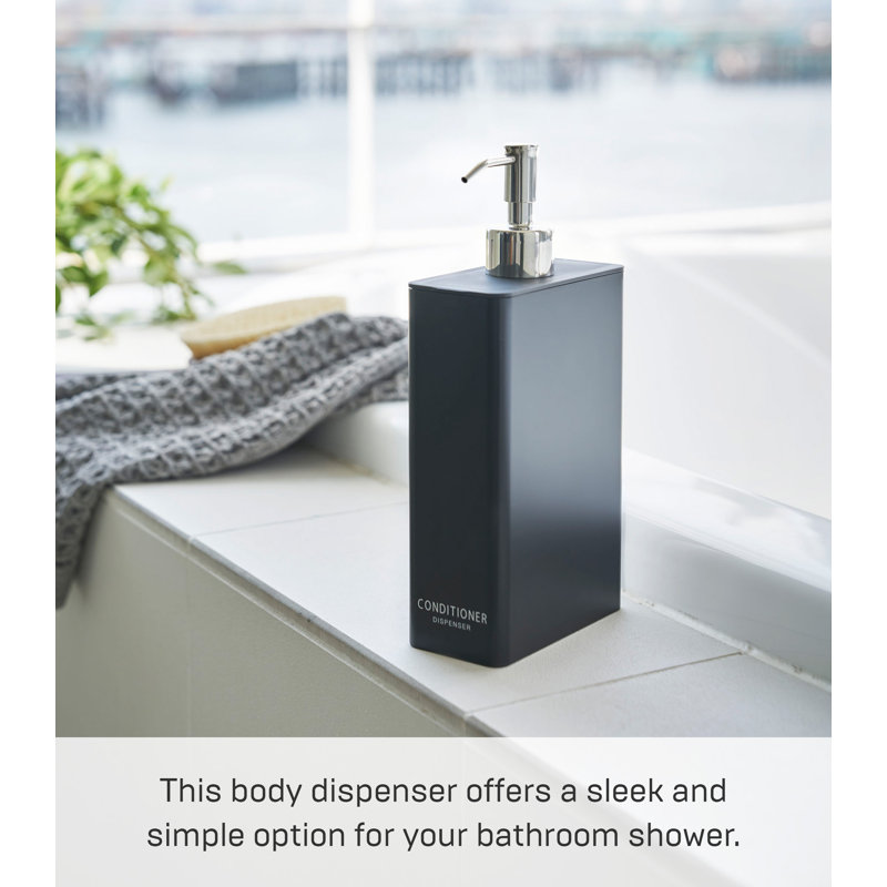 Black Rectangular ABS Resin Body Soap Dispenser