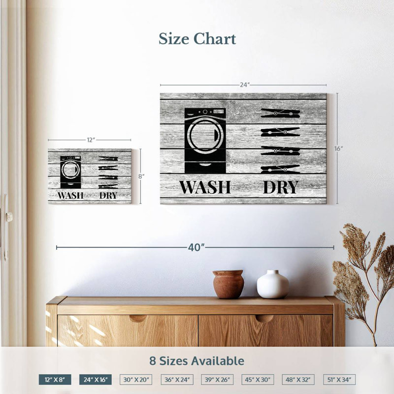 Tergel Rustic Wash And Dry Icons, 16" H x 24" W