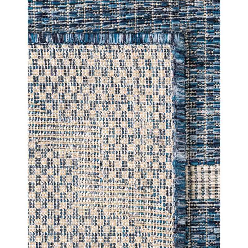 Suffolk Blue Indoor/Outdoor Area Rug, Square 10'