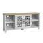 Meuble télé 60 po bicolore avec armoires de rangement-867165582-847409173