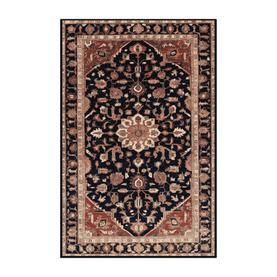 Machine Washable Persian Brown Area Rug