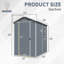 Remise de rangement extérieure en plastique avec plancher-118170306