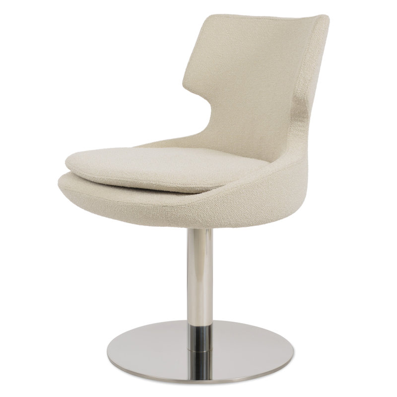 Table ronde Patara, Acier Inoxydable, Blanc cassé