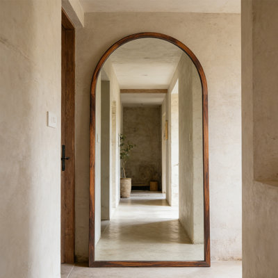 Full Length Mirror, Arched Floor Mirror For Entryway,Bedroom, Living Room ，Full Length Mirror Floor Mirrors With Stand
