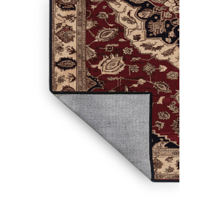 Machine Washable Persian Brown Area Rug