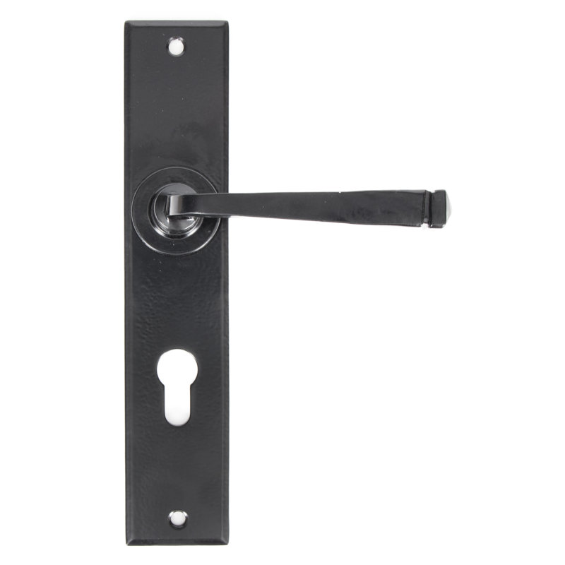 Avon Lock Door Handle, Black