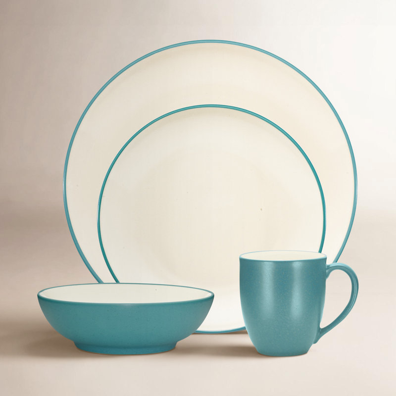 Couvert individuel 4 pièces Noritake Colorwave Coupe, Turquoise