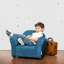 Fauteuil club Weybridge, microsuède rond-1896381991