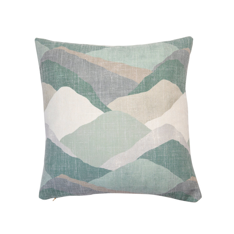 Olympia Throw Pillow Abstract Reversible Throw Pillow, Peridot Green, 22" x 22"