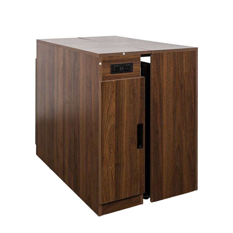 Table de salle à manger extensible moderne multifonctionnelle avec prise de courant, table extensible peu encombrante avec rangement pour les fêtes, les mariages, les réunions et les célébrations