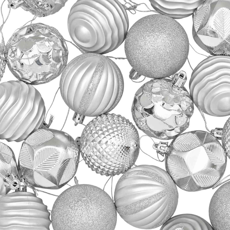 6cm Polystyrene Bauble, Silver