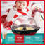 Hot Oil Popcorn Popper, Popcorn Maker Machine with Large Serving Bowl Lid and Stirring Rod Perfect for Movie Night Snack Time or Parties, 5L, Red