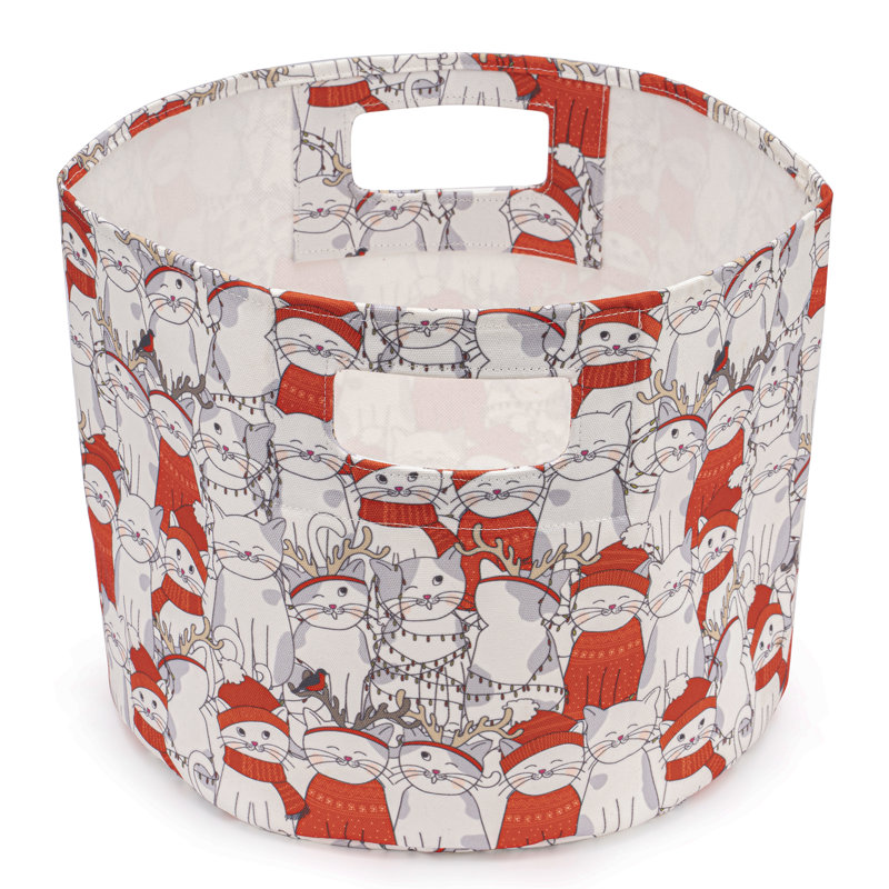 Bac de rangement en tissu Winston Porter, Rouge