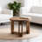 Retro Walnut Solid Wood Round Coffee Table