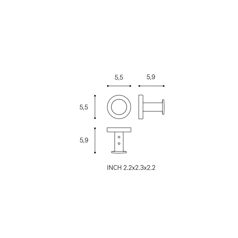 Wall Mounted Robe Hook, Gold