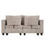 Chaise longue convertible en velours côtelé de 63 po avec ports, support pour téléphone, rangement et compartiments cachés avec poches en velours côtelé et poches latérales-869132828