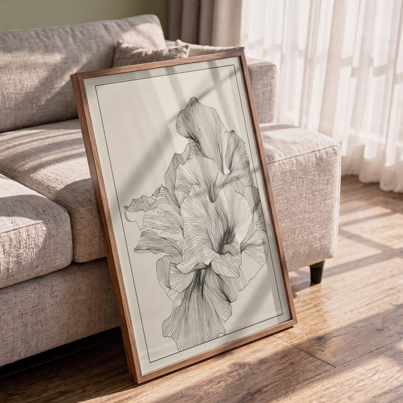 Flowingform Print, 16 × 24, Matted Framed Print, Brown