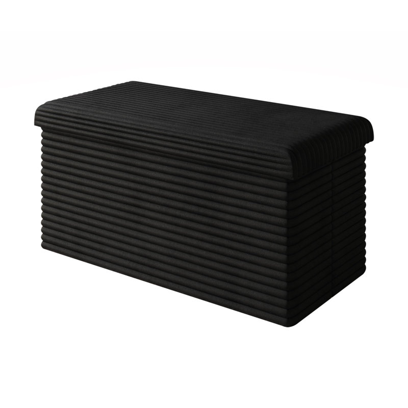 Banc de rangement rembourré Millett, Noir