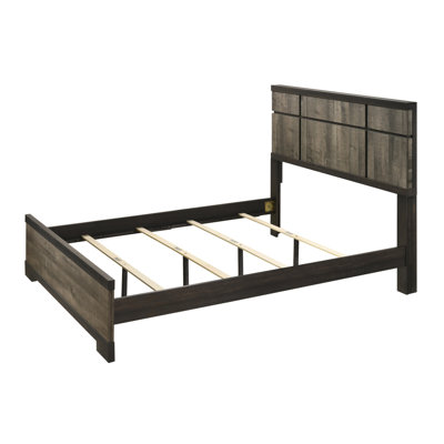 1pc Contemporary Queen Panel Bed Panel-style Headboard Gray Ebony Finish Wooden