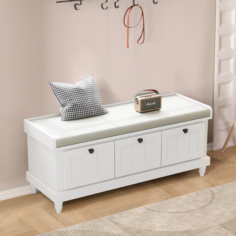 Arulappu Storage Bench, White