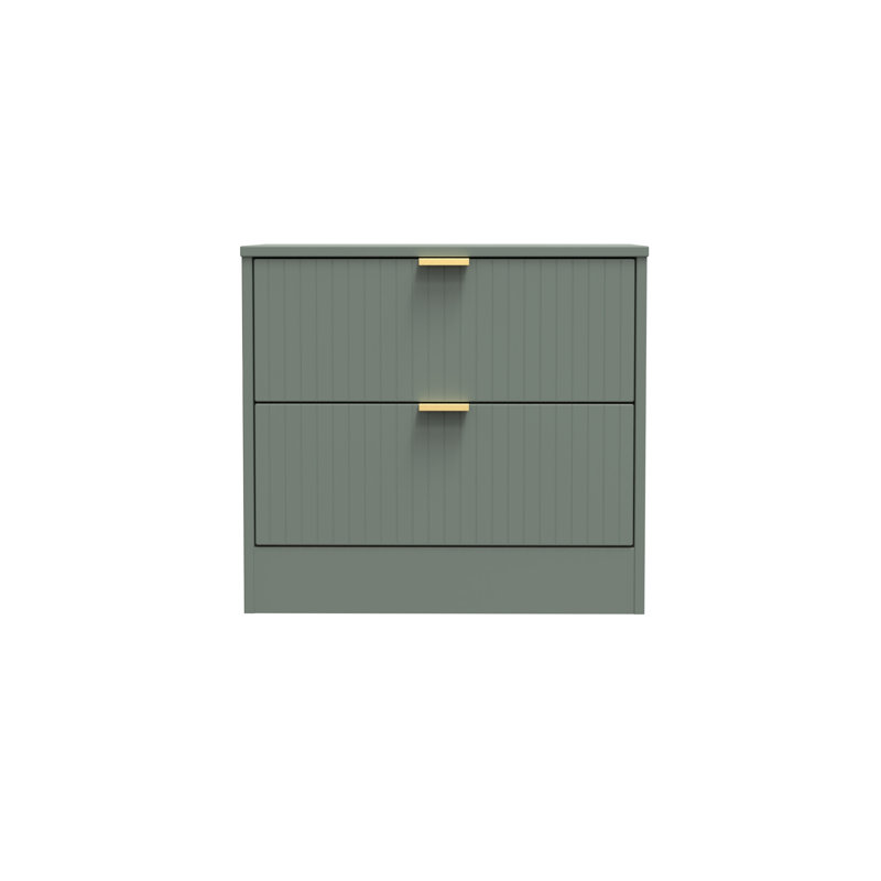 Berklie 58cm W Manufactured Wood Bedside Table, Reed Green