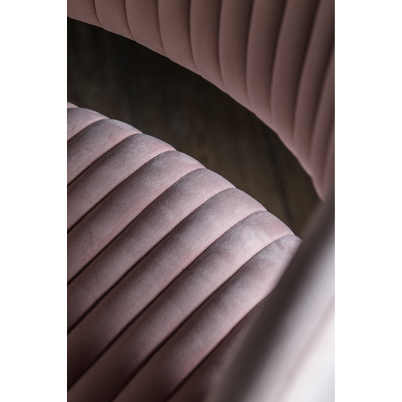 Araceli Office Chair, Blush, Chrome