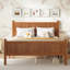 Lit en bois avec tête et pied de lit, lit plateforme pour chambre à coucher-624874401-624874402