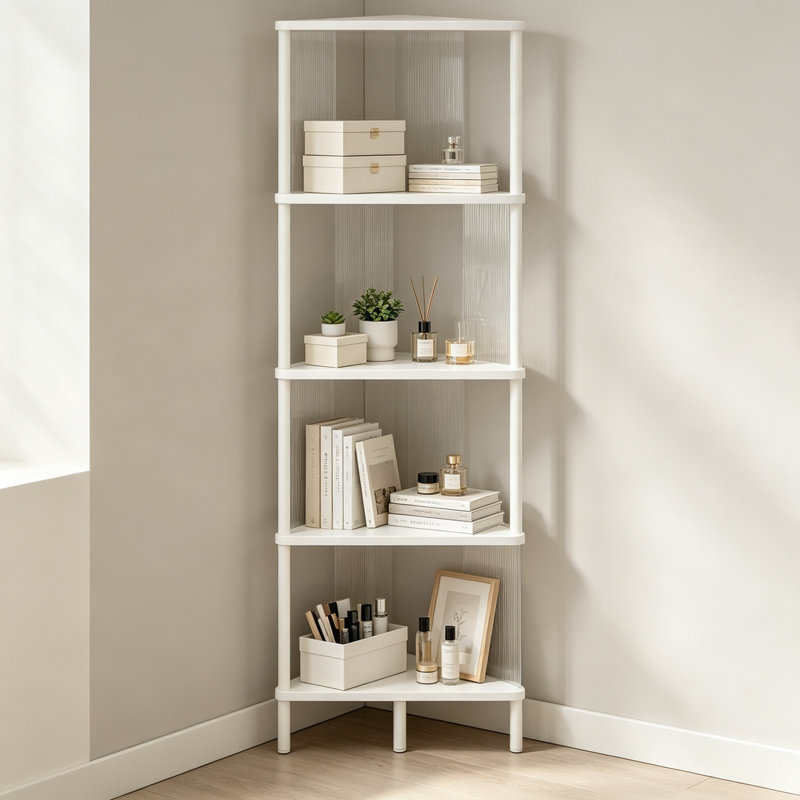 127.5 cm H x 30 cm W Corner Bookcase