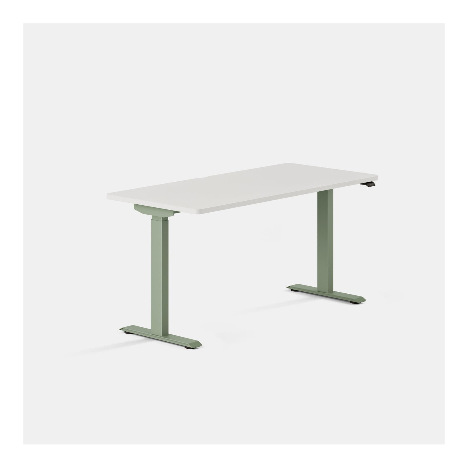Duo Standing Desk, White, 47.3" H x 58" W x 27" D, Sage