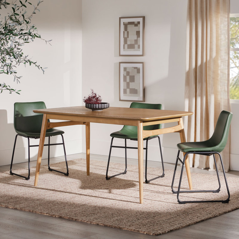 Jarvais 59" Mid-Century Dining Table, English Ash