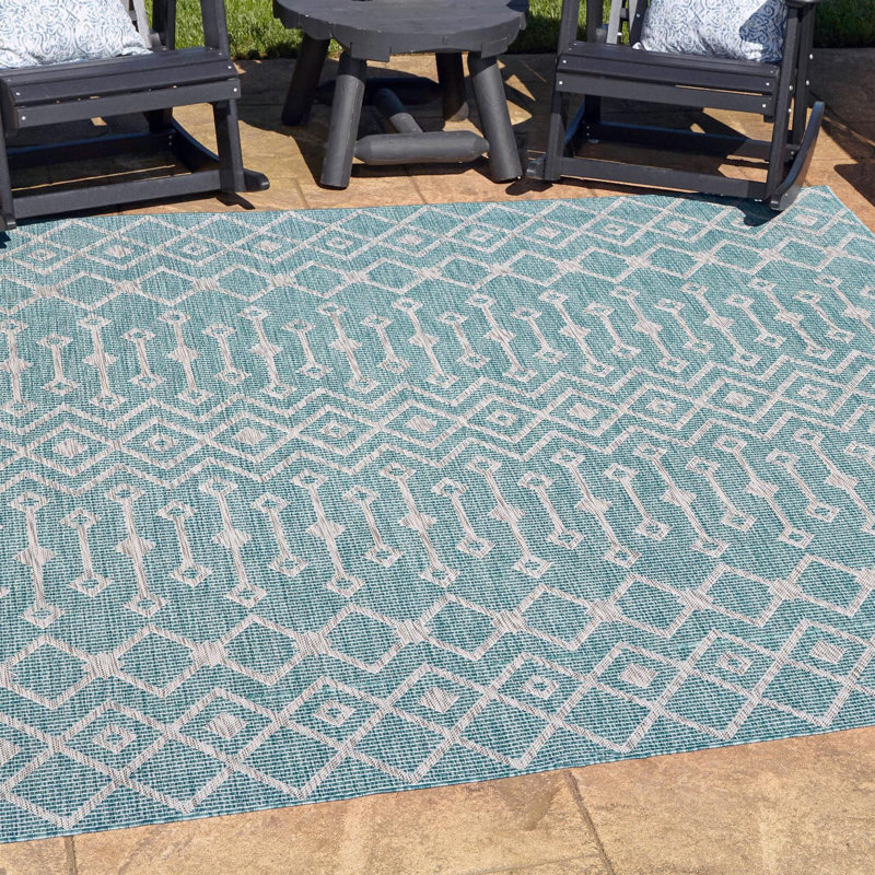 Kimber Geometric Indoor / Outdoor Rug, Square 10'8"