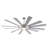 Large 12 Blades Ceiling Fan With Light, Modern Ceiling Fan For Indoor And Outdoor Use, Reversible Dc Motor, Dual Finish Blades In Silver & Walnut, Ceiling Fan With Remote-2143210144