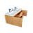 Chelsei 58.75'' Double Bathroom Vanity with Plastic Top-1300244935