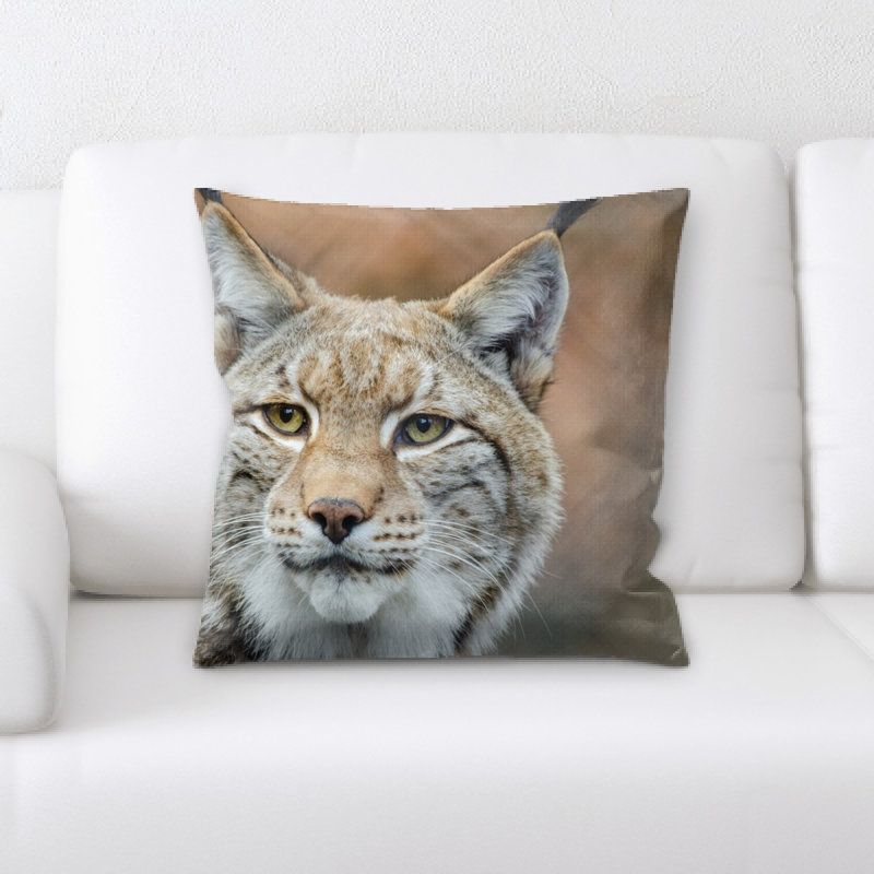 Coussin en jeté lynx