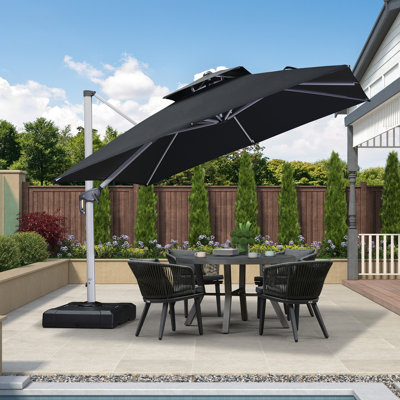 Moira 10' x 10' Square Cantilever Umbrella,Black
