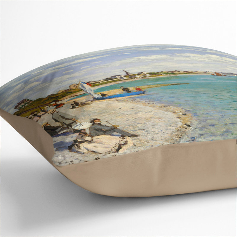 Regatta At Sainte-Adresse Square Throw Cushion, 40cm H x 40cm W x 15cm D, Stone